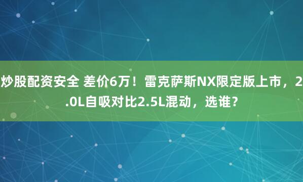 炒股配资安全 差价6万!雷克萨斯NX限定版上市,2.0L自吸对比2.5L混动,选谁?